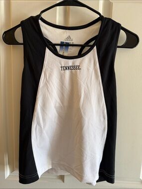 adidas Black and White Tennessee Racerback Tank